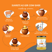 Sukriti A2 Gir Cow Ghee | Traditional Bilona Method A2 Cow Ghee | 500 ml